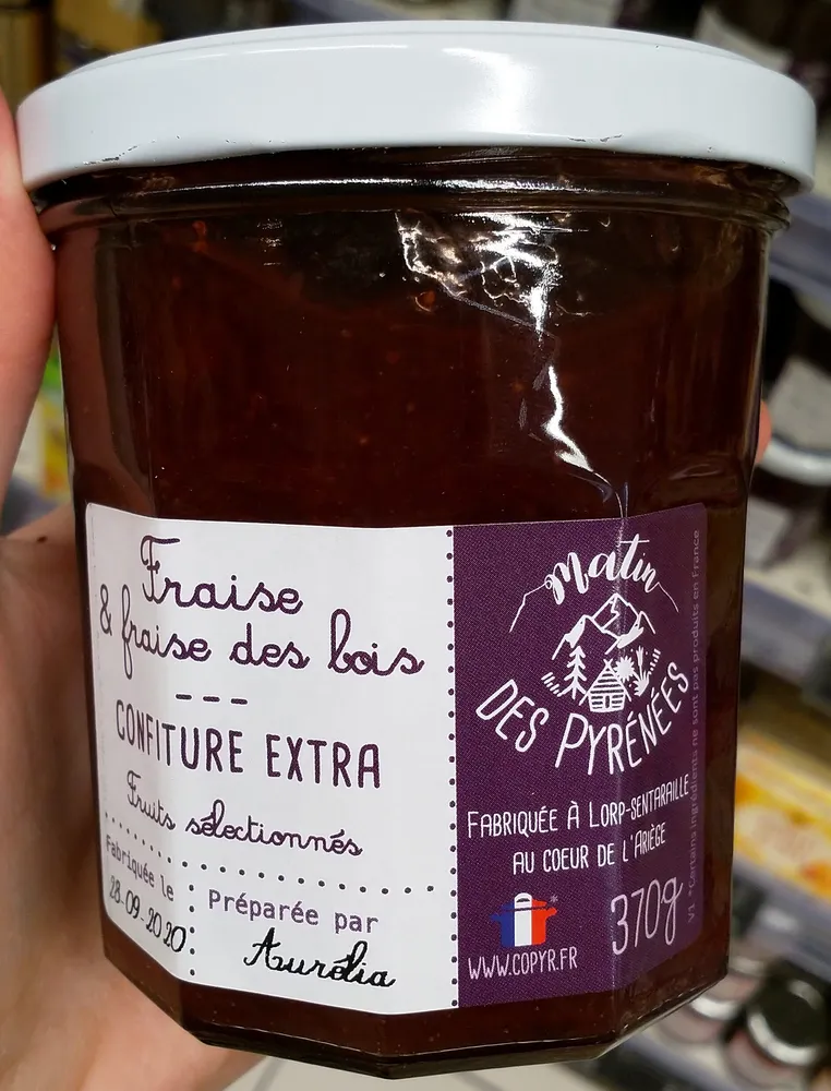 Confiture extra fraise-fraise des bois
