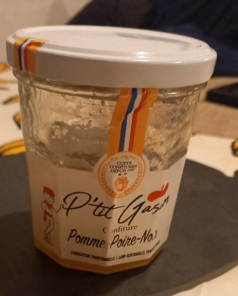 Confiture  pomme poire-noix