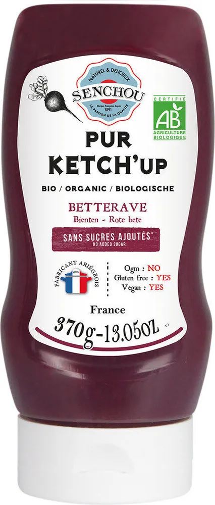 Ketch'up betterave bio sans sucres ajoutés