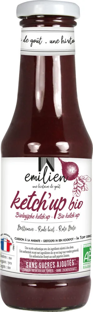 Ketch'up betterave bio sans sucres ajoutés