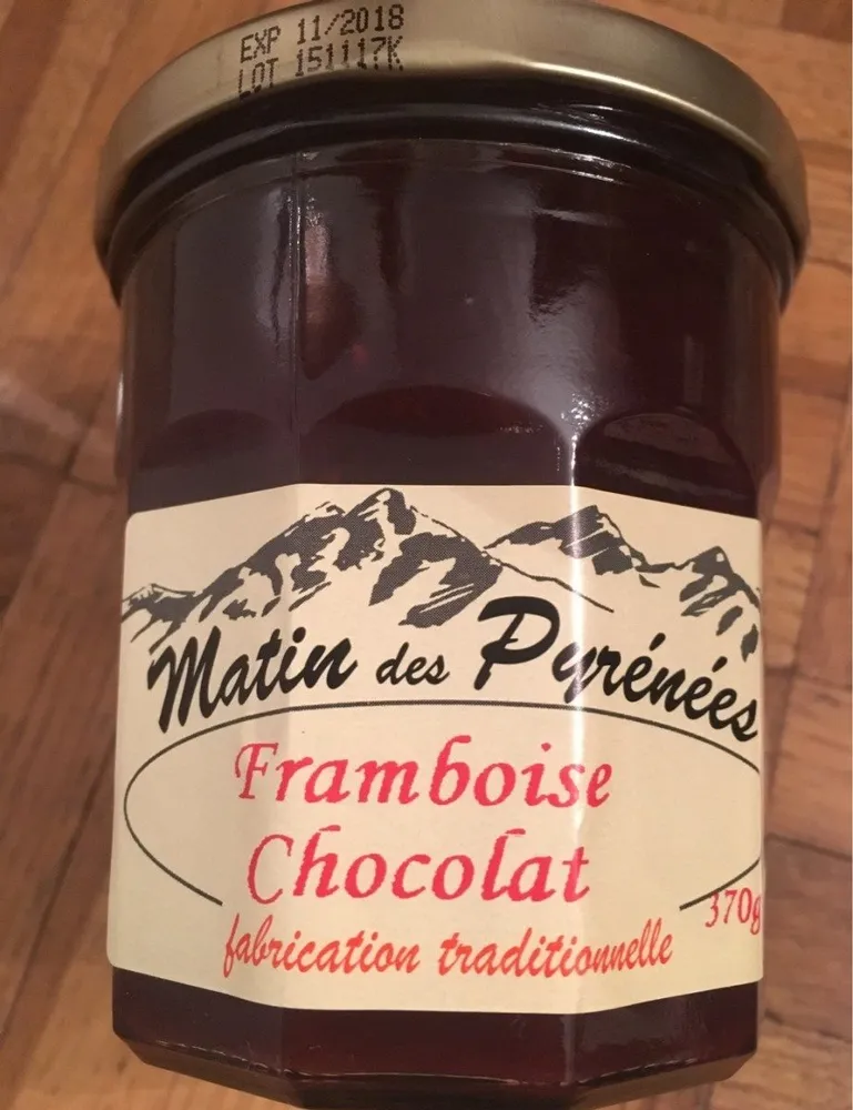 Confiture framboise chocolat