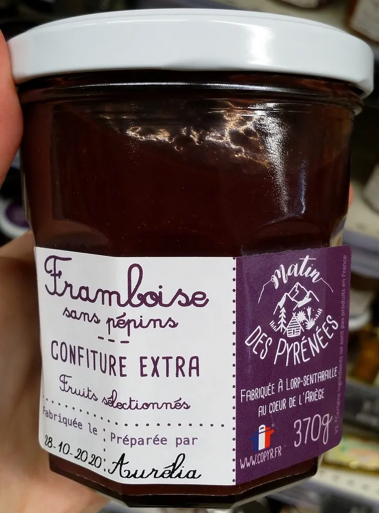 Confiture extra de framboises
