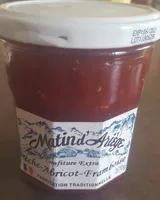 Confiture extra pêche abricot framboise