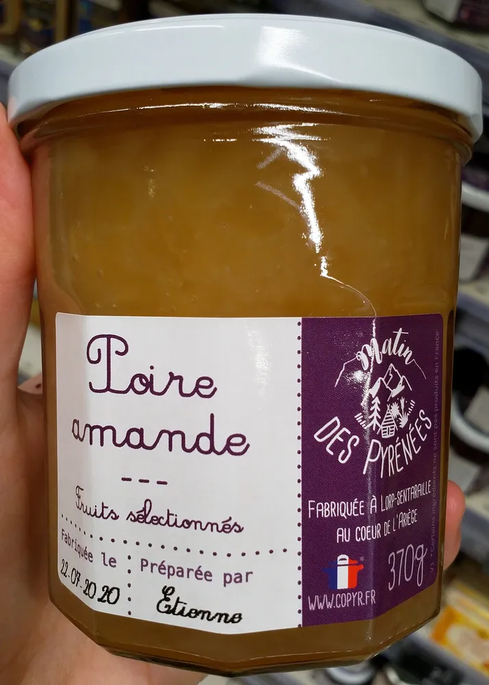Confiture poire amande