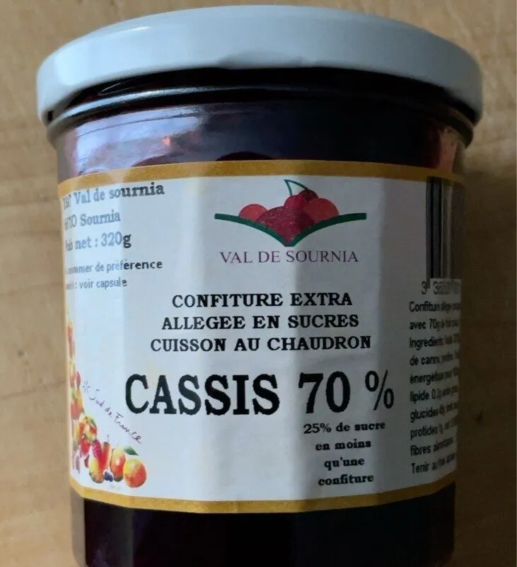 Confiture extra Cassis 70%