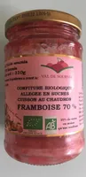 Confiture de frambois bio et allege