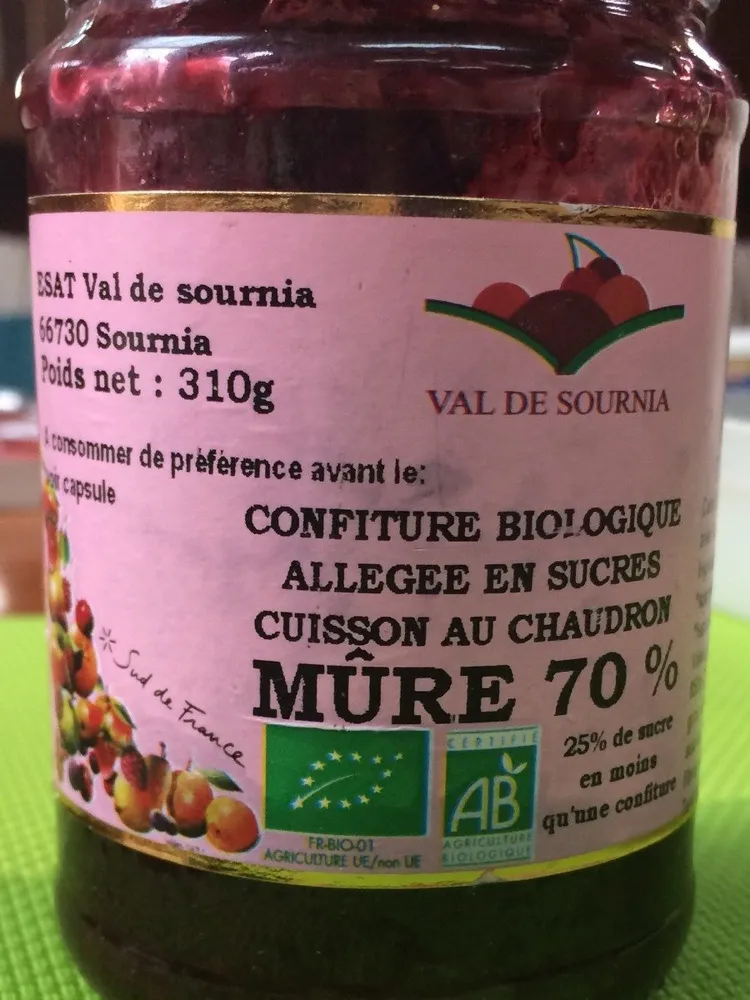 Confiture biologique allegee en sucre cuisson au chaudron