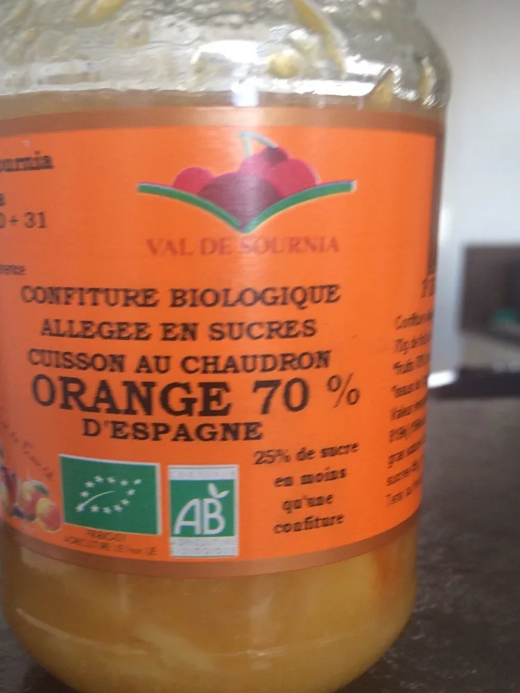 Confiture biologique allegee en sucres