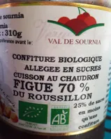 Confiture biologique allegee en sucre figue 70 % du roussillon