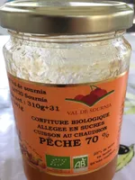 Confiture bio de pêche