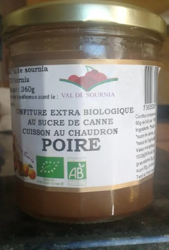 Confiture Poire extra biologique
