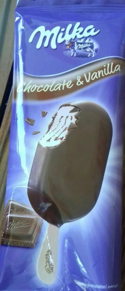 Glace vanille feuilletage chocolat au lait des Alpes