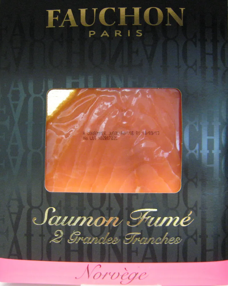 Saumon fumé 2 grandes tranches Norvège Fauchon