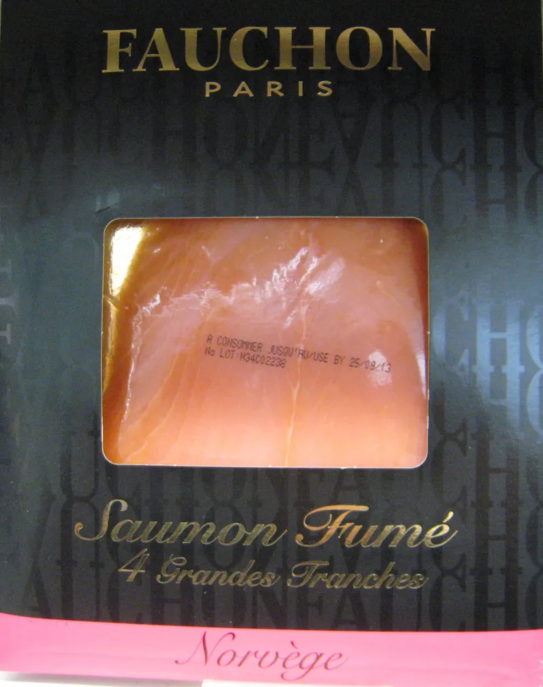 Saumon fumé 4 grandes tranches Norvège Fauchon