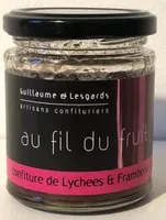 Confiture de lychees & framboises à la rose