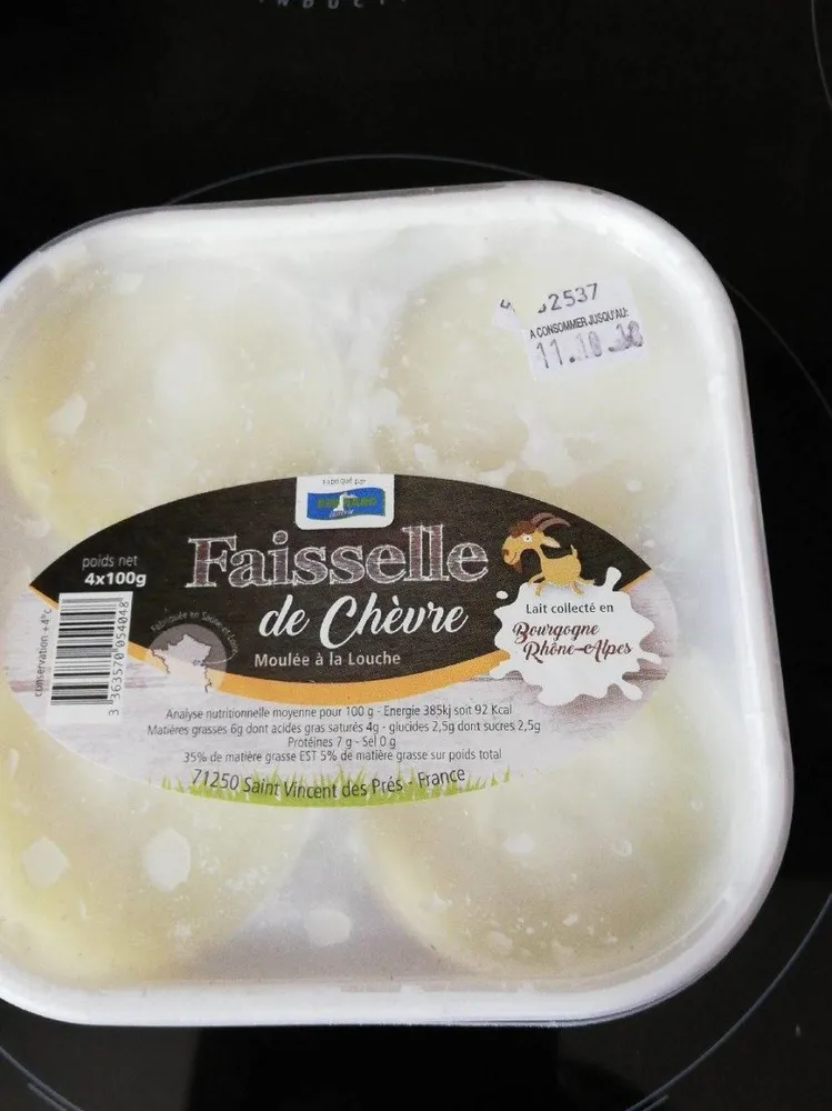 Faisselle de chèvre moulée à la louche