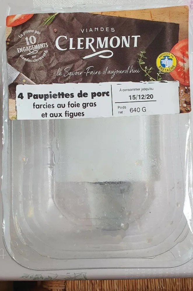 Paupiettes de porc farcies au foie gras et aux figues