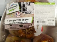 4 paupiettes de porc au chèvre et noix