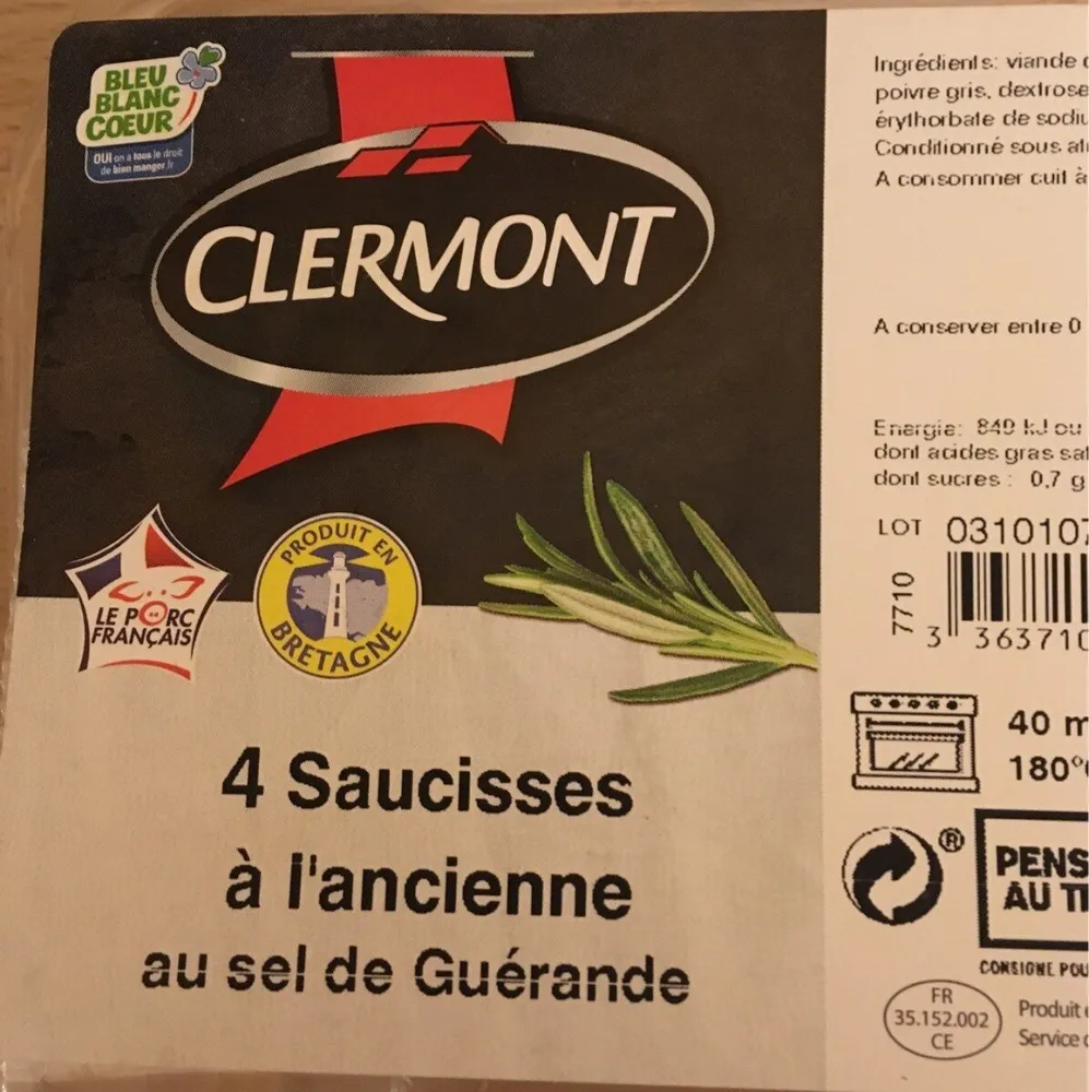 4 saucisses à l'ancienne