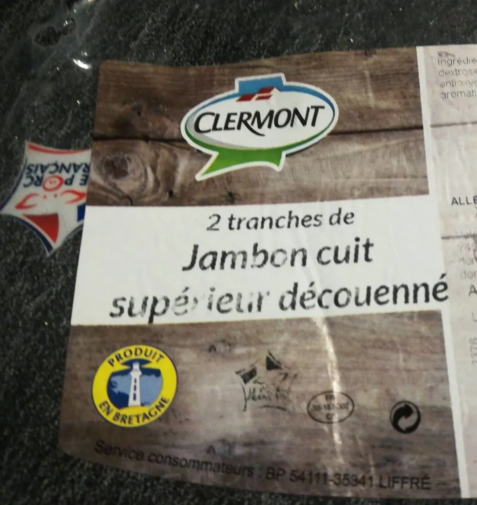 Jambon cuit supérieur decouenné
