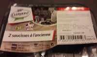 Clermont, 2 saucisses a l'ancienne au sel de guerande, la barquette de 220 gr