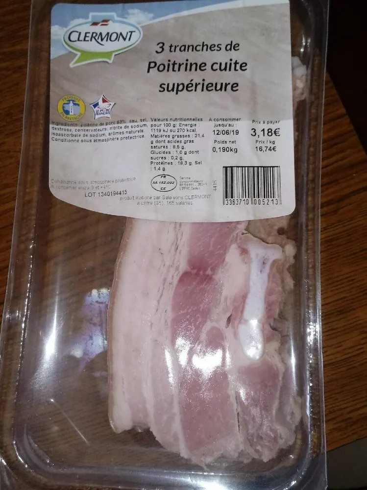 Poitrine cuite