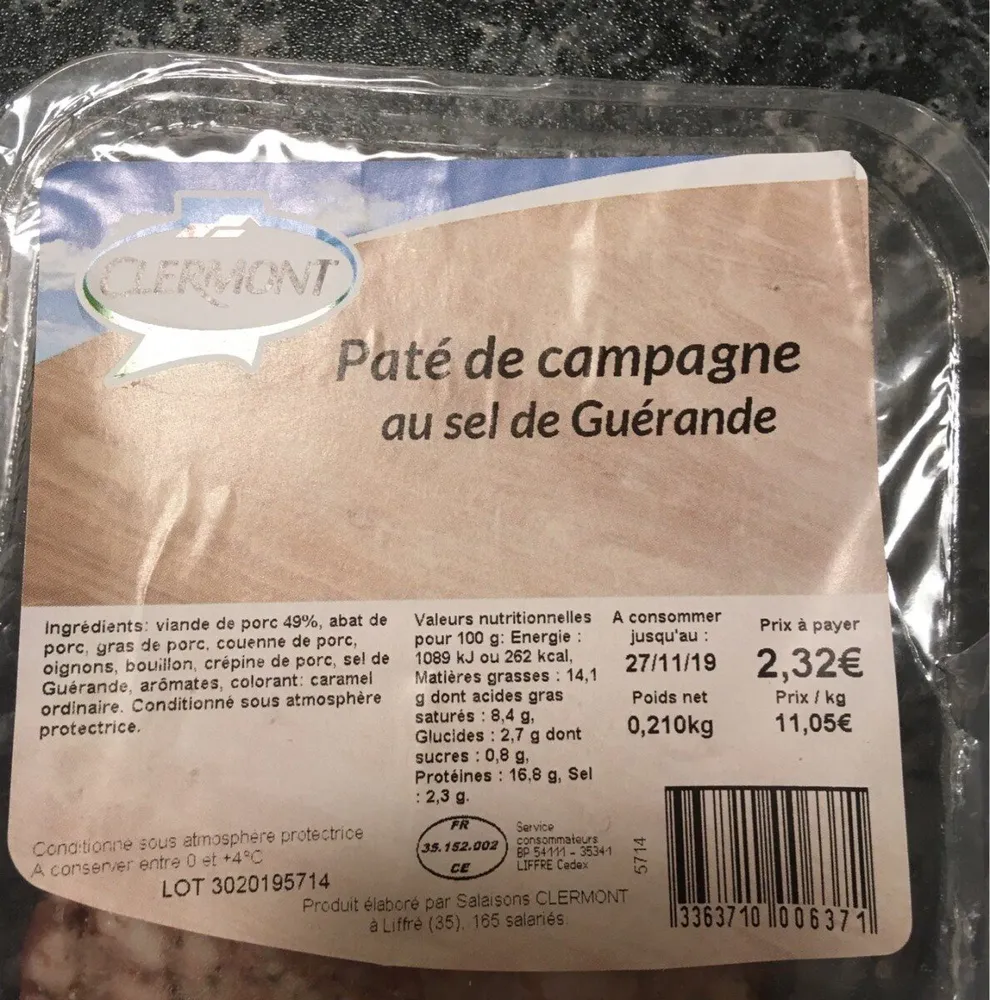 Paté de campagne au sel de guerande