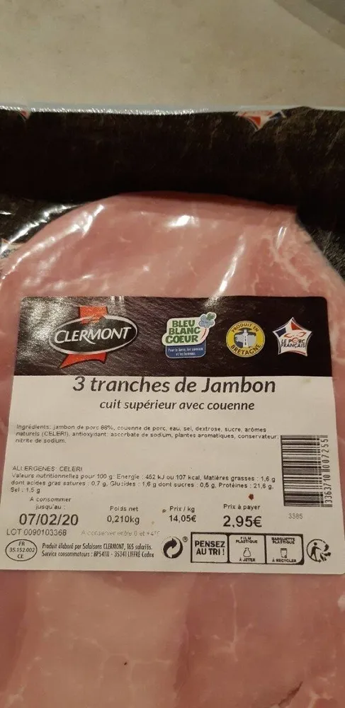 Tranches de jambon