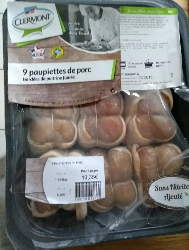 9 paupiettes de porc