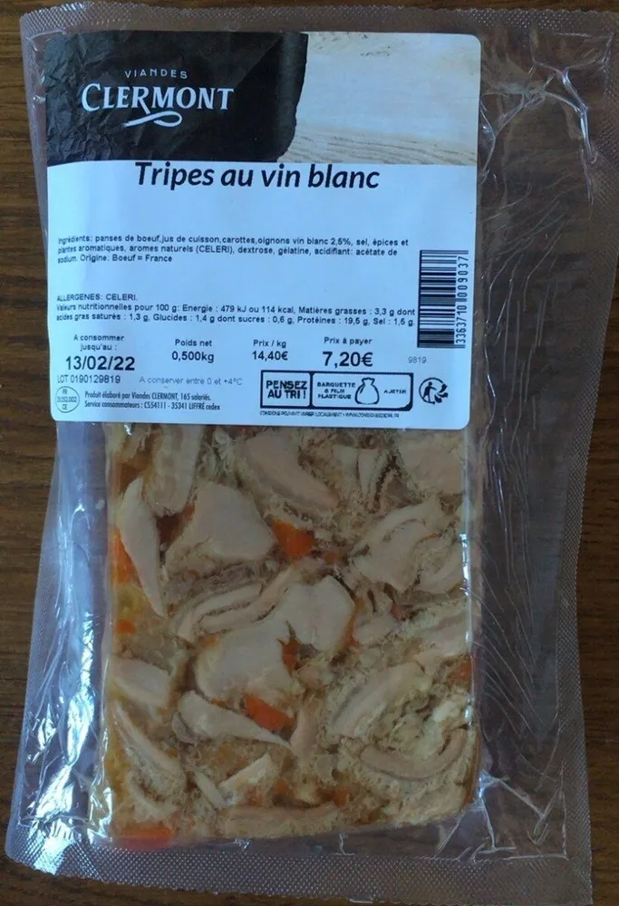 Tripes au vin blanc