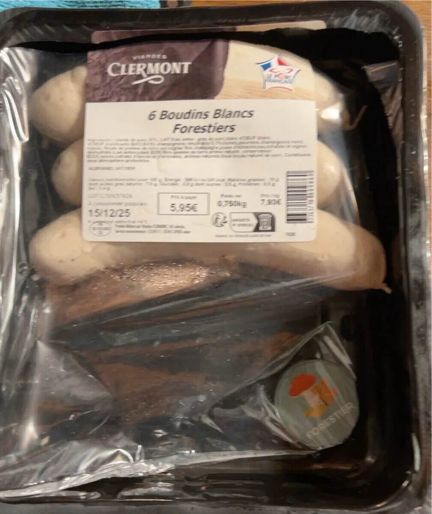 Six boudin blanc forestiers