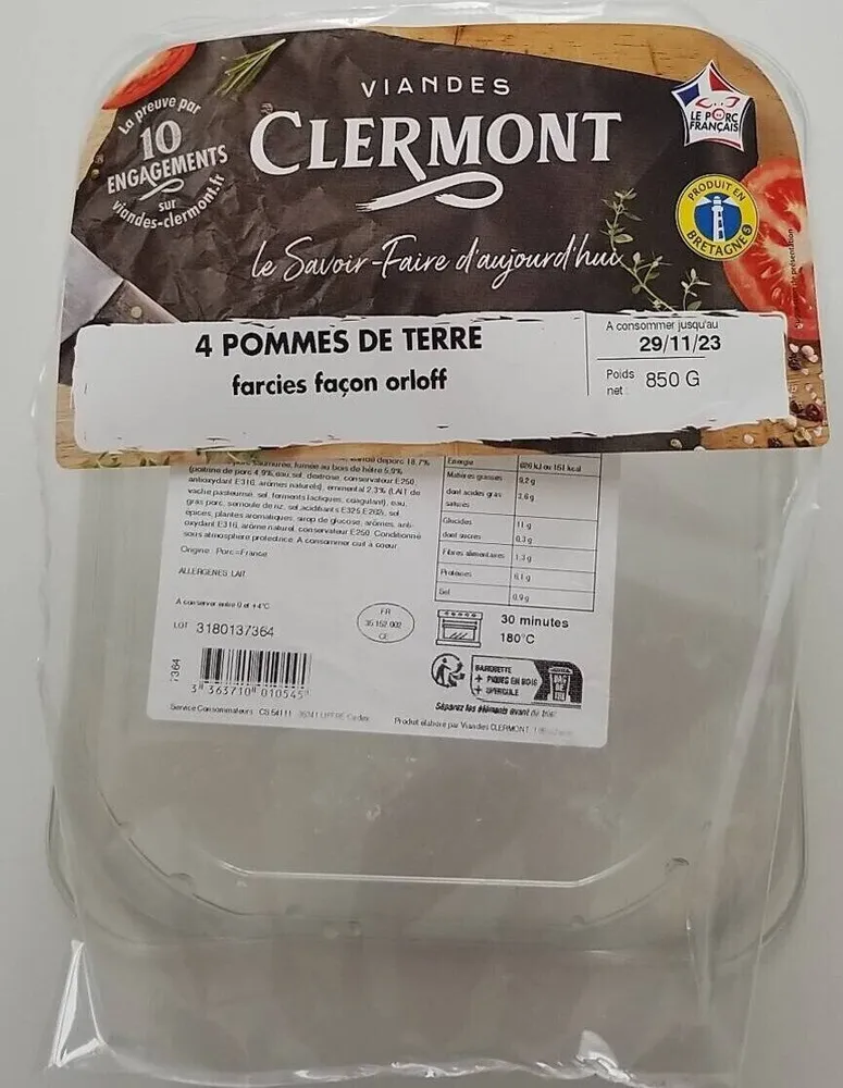 Pomme de terre farcie façon  orloff