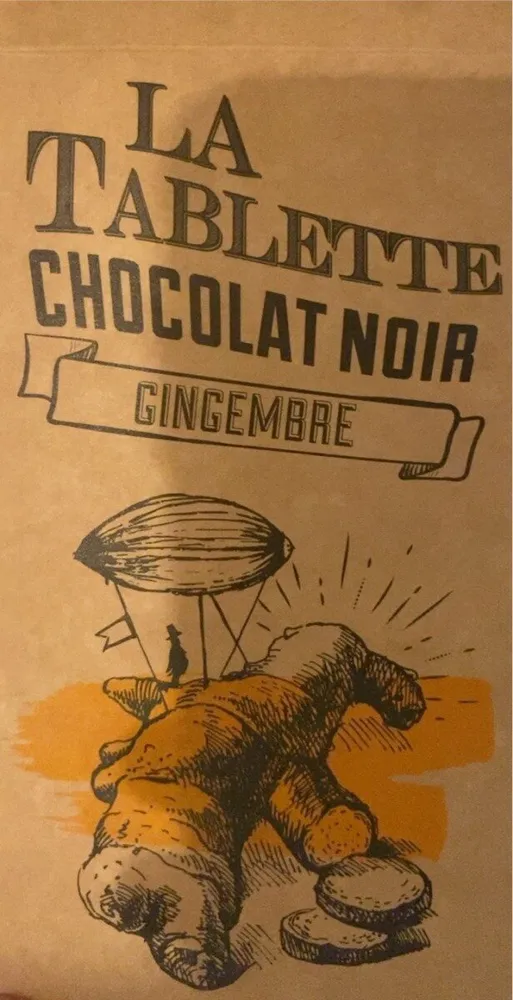 La tablette chocolat noir gingembre