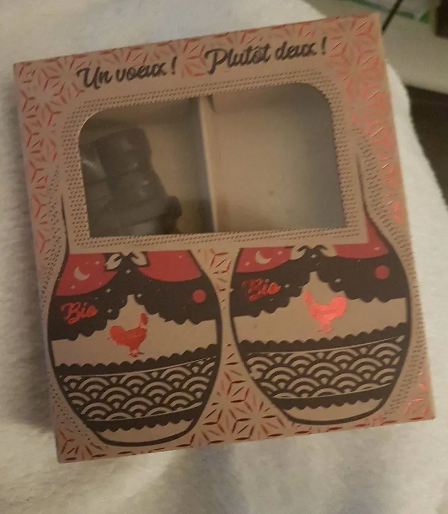 Père Noël en chocolat lait et noir bio