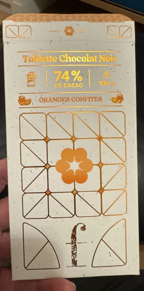 Tablette Chocolat Noir Oranges Confites