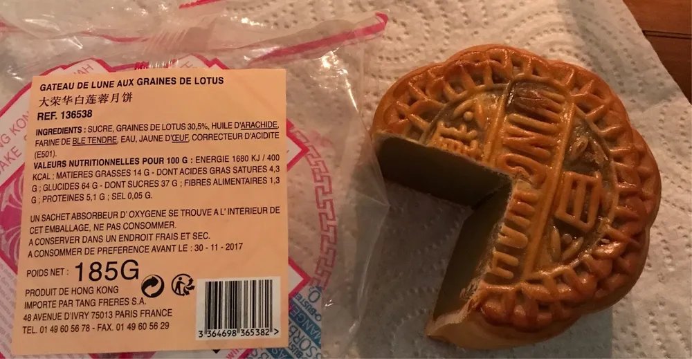 Gateau de lune aux graines de lotus