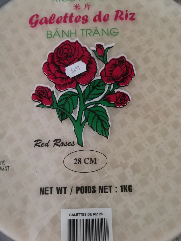 Galette De Riz Ronde 28 CM Red Rose