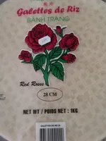 Galette De Riz Ronde 28 CM Red Rose