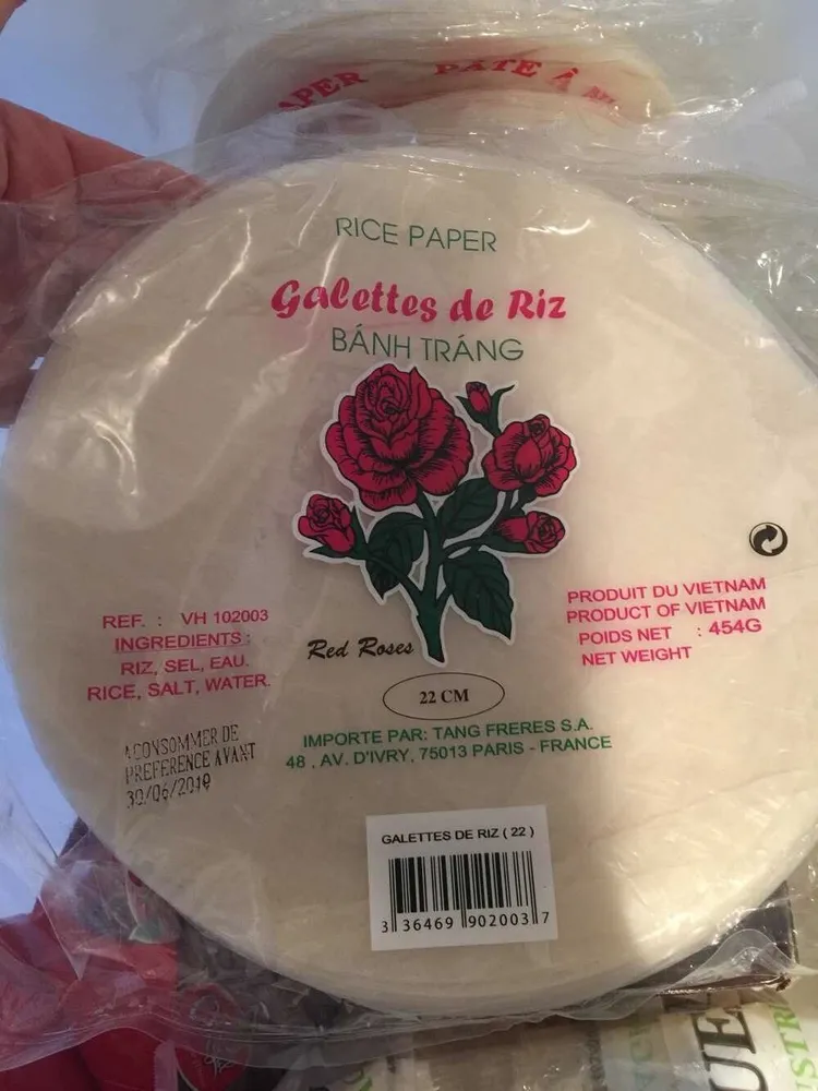 Galette De Riz Ronde 18 CM Red Roses