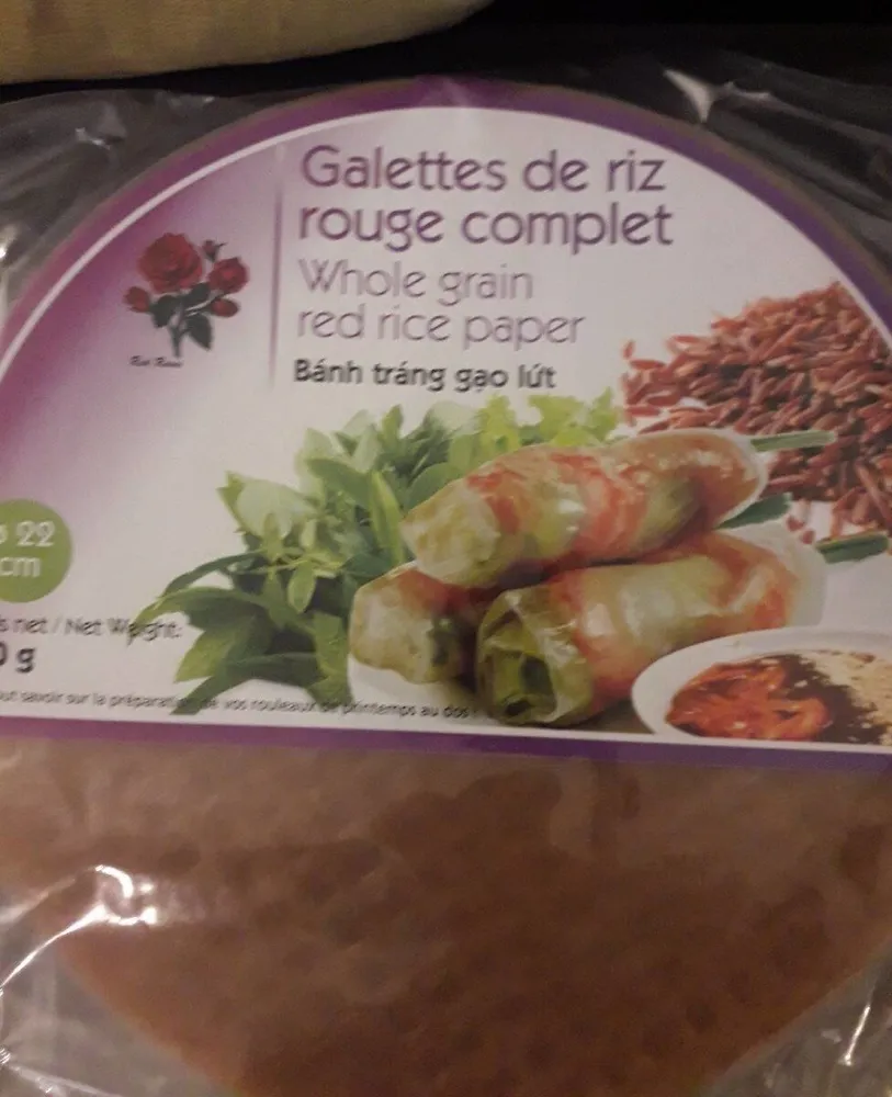 Galette de riz rouge complet