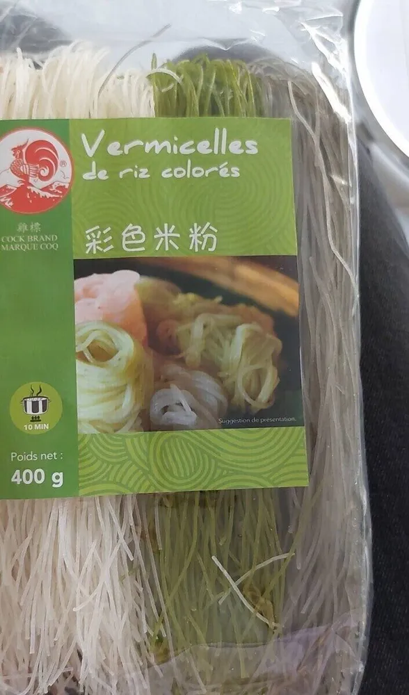 Vermicelles de riz colorés