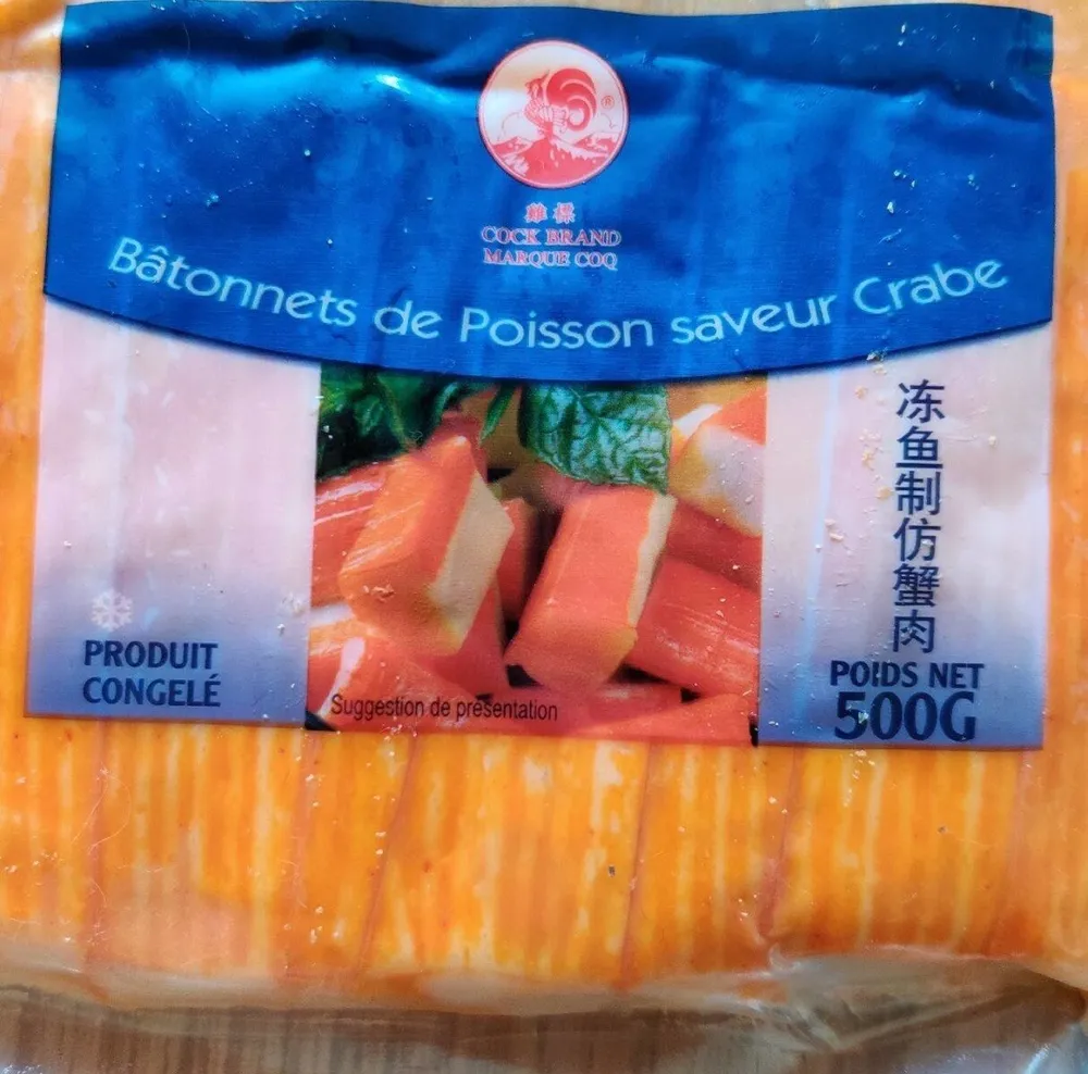 Bâtonnets de Poisson saveur crabe