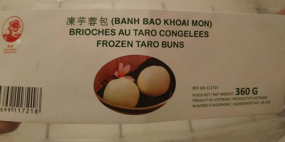Brioches au taro congelées