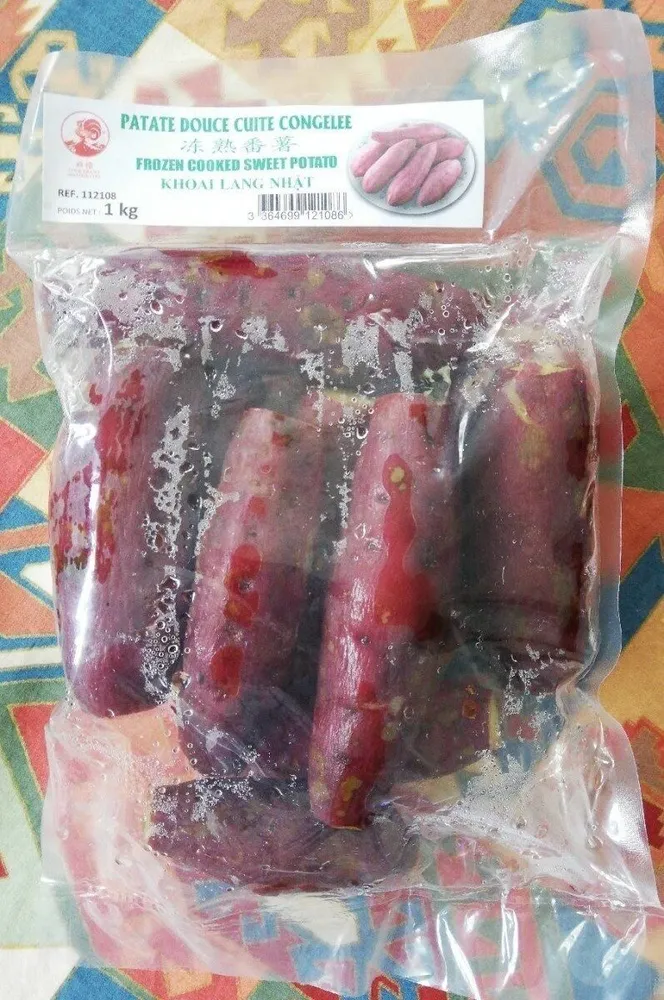Patate douce cuite congelée