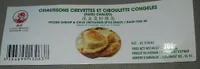 Chaussons crevettes et ciboulette congelés