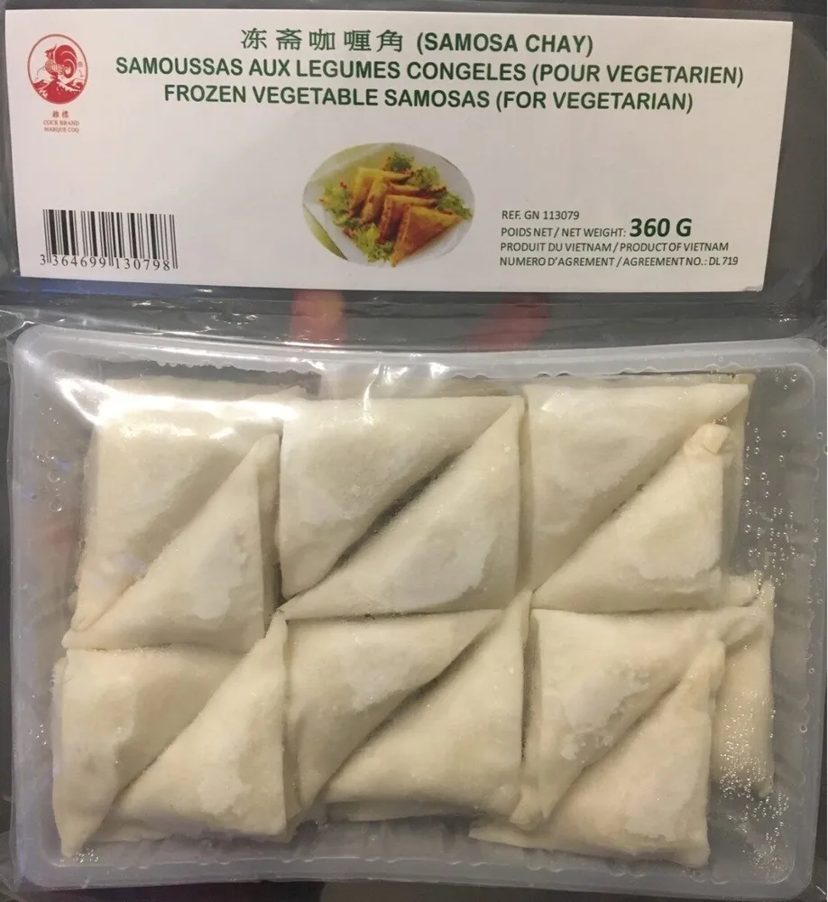 Samoussas aux legumes congeles(pour vegetarien)