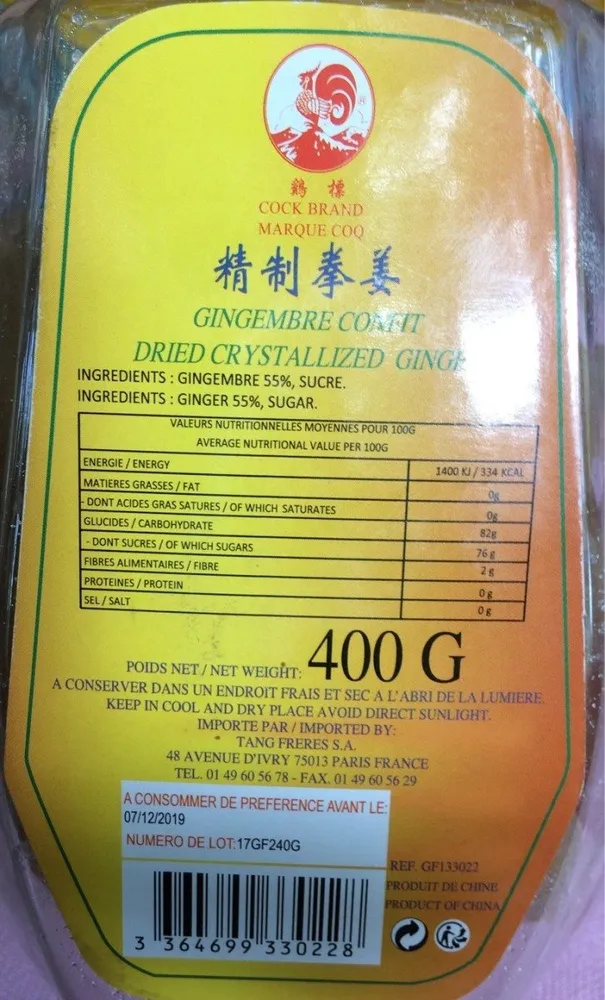 Gingembre confit