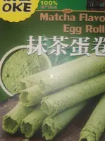 Matcha flavor egg rolls