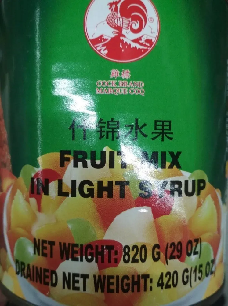 Mélange de fruits au sirop léger