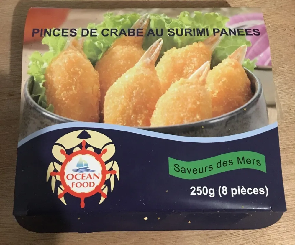 Pinces de crabe au surimi panées